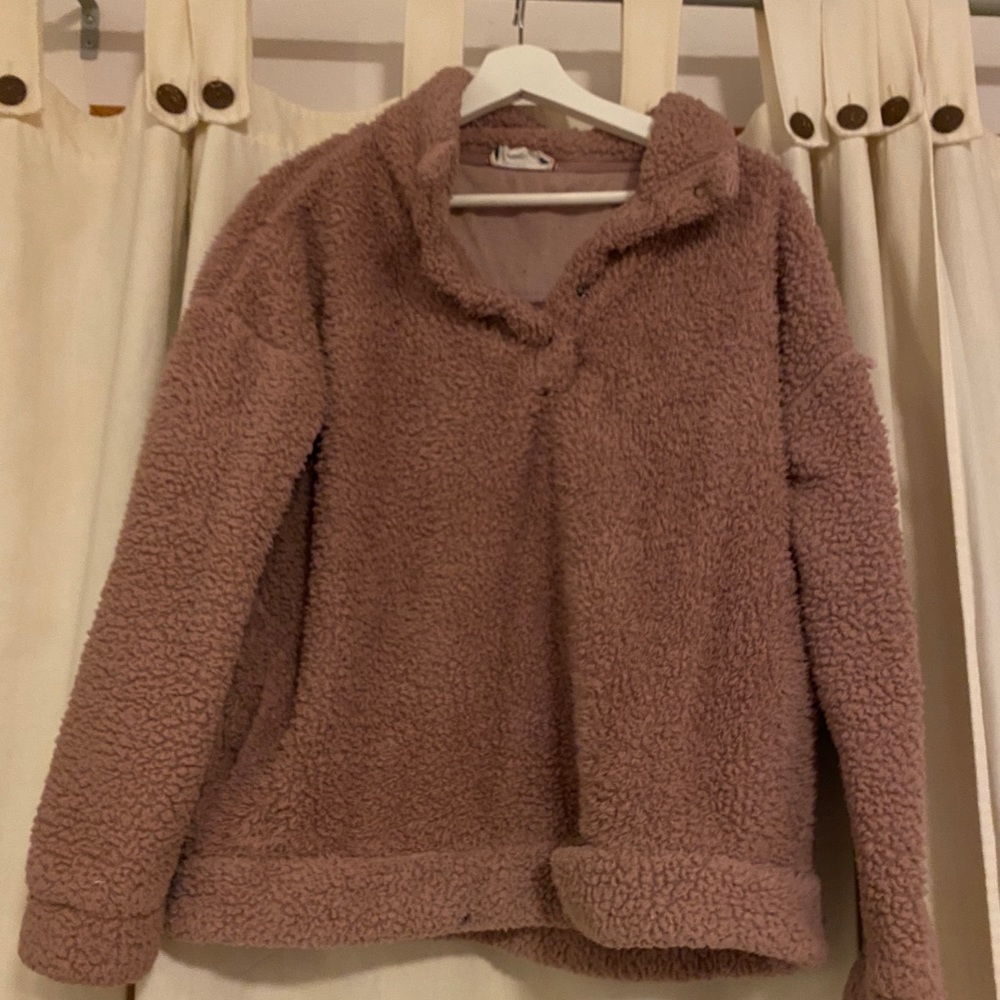 Pink Sherpa Quarter Zip